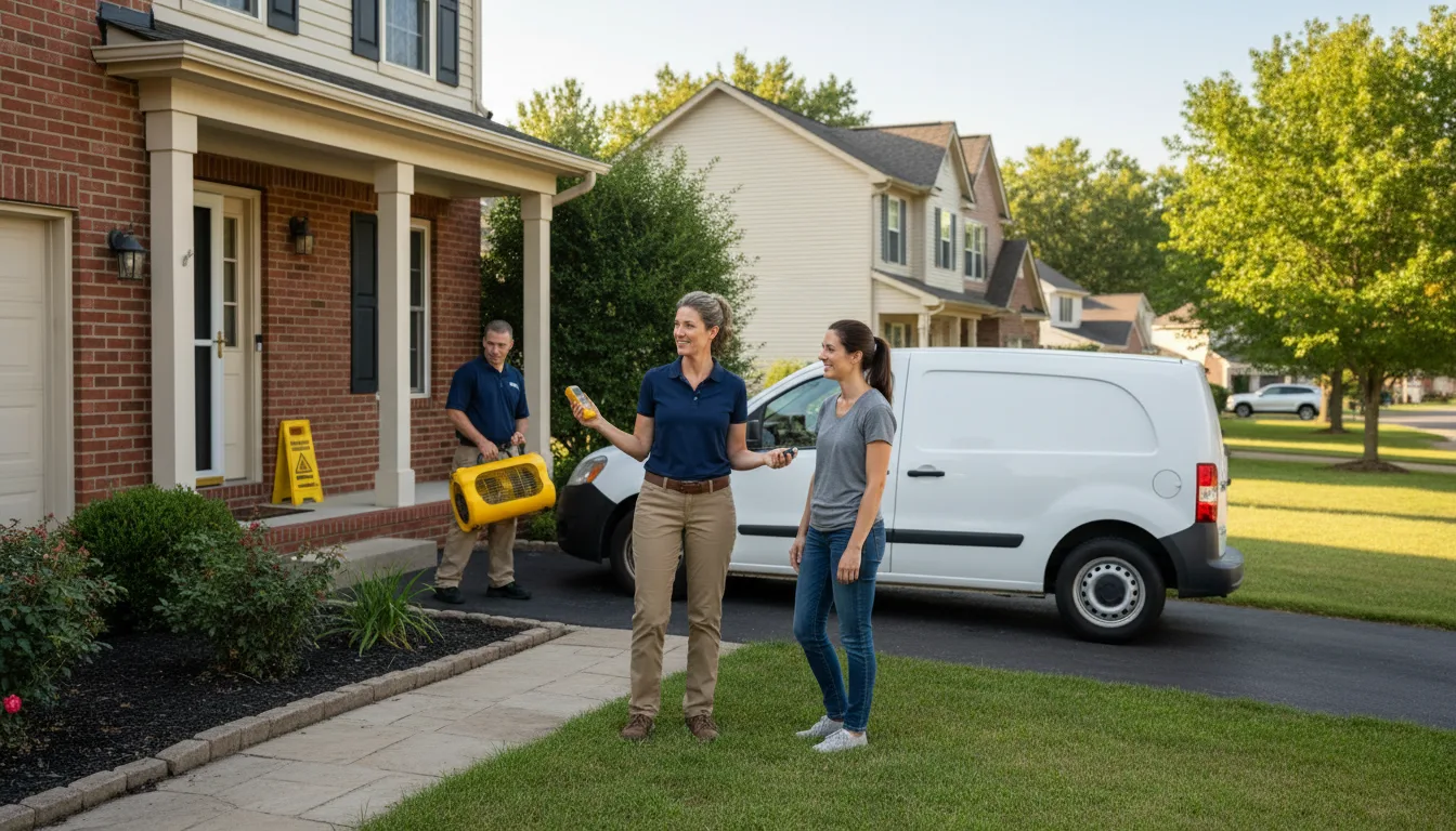 Residential water damage restoration in Glenview, IL